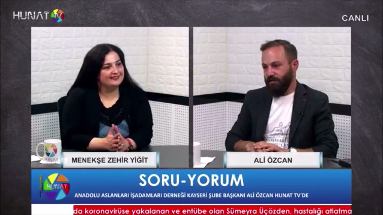 Askon Kayseri Başkanı Ali Özcan Hunat Tv Ekranlarında